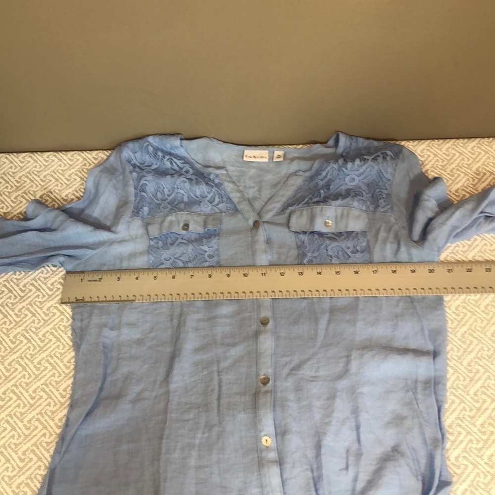 Kim Rodgers Button Up Light Weight Blouse XL - Picture 8 of 10